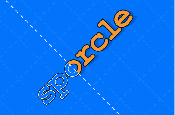 Sporcle logo on a blueprint